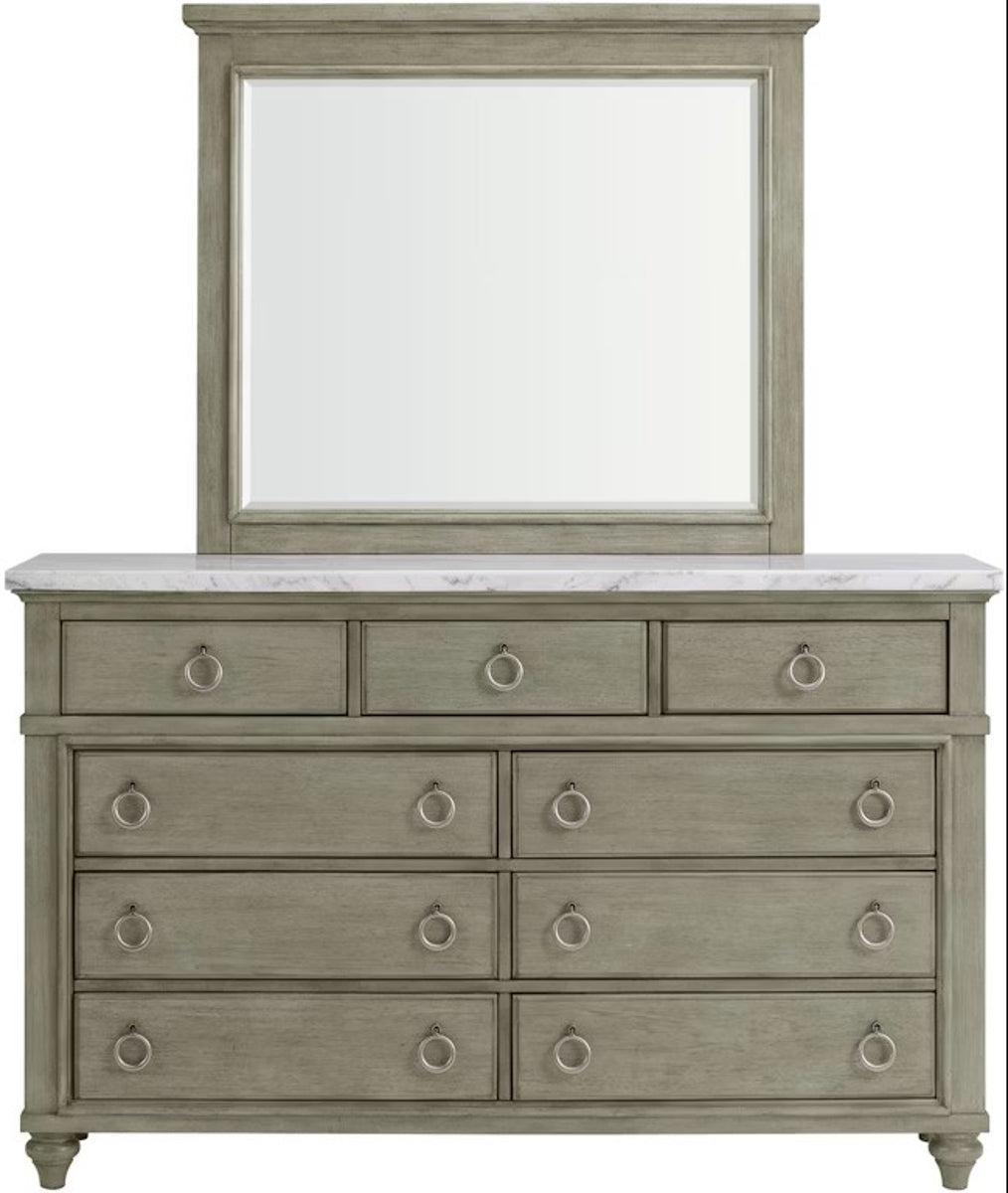 Elements International Kendari Mirror in Grey