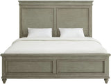 Elements International Kendari King Panel Bed in Grey