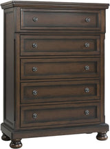 Elements International Kingston 5 Drawers Chest in Walnut image