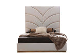 Galaxy Home Laura Gold King Bed in White