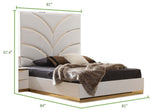 Galaxy Home Laura Gold King Bed in White