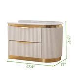 Galaxy Home Laura Gold Detailed Left Nightstand