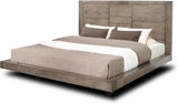 Elements International Logic Queen Platform Bed in Rustic Grey image