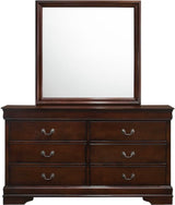 Elements International Louis Philippe Dresser in Cherry