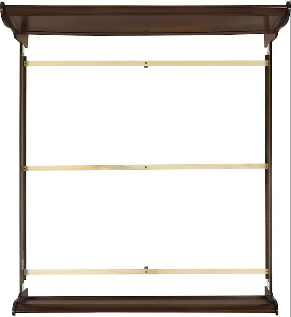 Elements International Louis Philippe King Panel Bed in Cherry