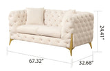 Galaxy Home Contempo Loveseat in Beige