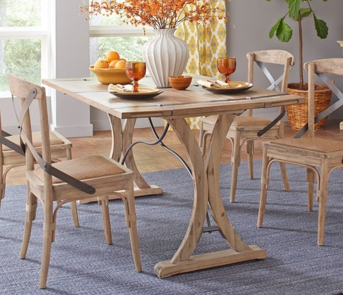 Elements International Sonoma Dining Table in Natural Alder image
