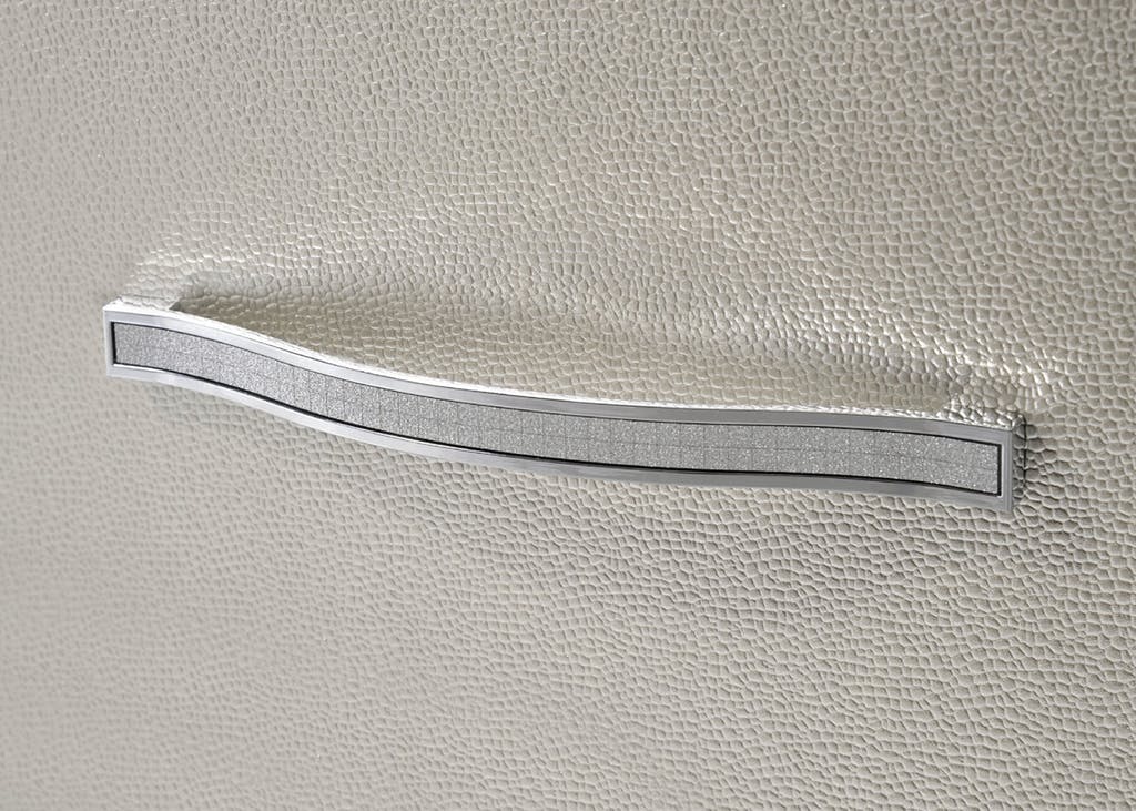 Elements International Platinum Night Stand in Golden Champagne