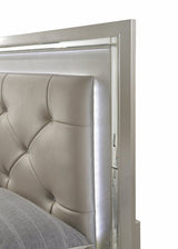 Elements International Platinum Full Platform Bed in Golden Champagne