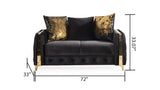 Galaxy Home Lust Loveseat in Black