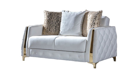 Galaxy Home Lust Loveseat in Off White image