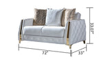 Galaxy Home Lust Loveseat in Off White