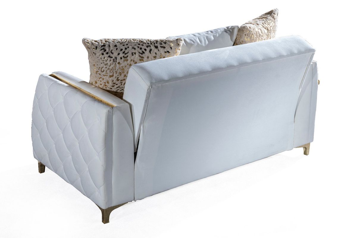 Galaxy Home Lust Loveseat in Off White