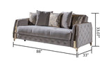 Galaxy Home Lust Sleeper Sofa in Taupe