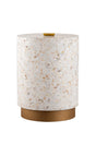 Galaxy Home Modern Luxe End Table in Ivory image