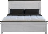 Elements International Madison Queen Panel Bed in White