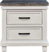 Elements International Madison Nightstand in White image