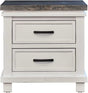 Elements International Madison Nightstand in White image