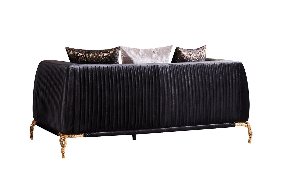 Galaxy Home Majesty Loveseat in Black