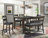 Elements International Mango Counter Height Side Chair (Set of 2) in Dark Brown