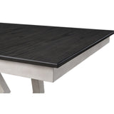 Crown Mark Maribelle Rectangular Dining Table in Chalk/Grey