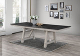 Crown Mark Maribelle Rectangular Dining Table in Chalk/Grey