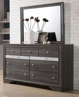 Galaxy Home Matrix 7 Drawer Dresser in Gray