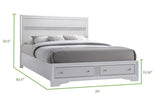 Galaxy Home Matrix King Bed in White