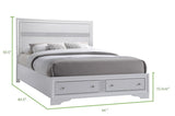 Galaxy Home Matrix Queen Bed in White