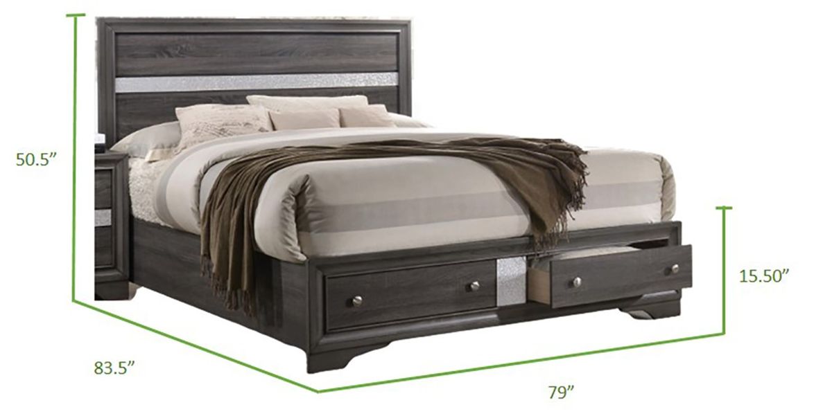 Galaxy Home Matrix King Storage Bed - Thumbnail 4