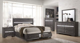 Galaxy Home Matrix King Bed in Gray