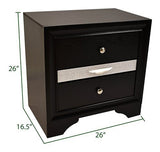 Galaxy Home Matrix Nightstand in Black