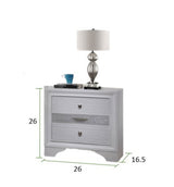 Galaxy Home Matrix Nightstand in White