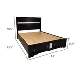 Galaxy Home Matrix Queen Bed in Black