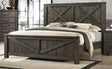 Elements International Maverick King Panel Bed in Dark Brown MV500KB image