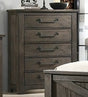 Elements International Maverick 5 Drawer Chest in Dark Brown image