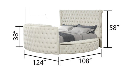 Galaxy Home Maya King Bed in Cream image