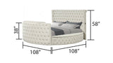 Galaxy Home Maya Queen Bed in Cream image