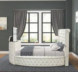 Galaxy Home Maya Queen Bed in Cream