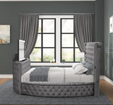 Galaxy Home Maya King Bed in Gray