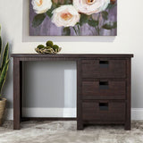 Elements International Vista Computer Desk in Brown