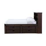 Elements International Vista Captain Bed Full Storage Bed in Brown