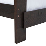 Elements International Vista Twin over Full Bunk Bed with Ladder in Brown