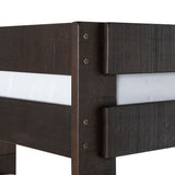 Elements International Vista Twin over Full Bunk Bed with Staircase in Brown