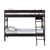 Elements International Vista Twin over Twin Bunk Bed with Ladder in Brown image