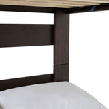 Elements International Vista Twin over Twin Bunk Bed with Staircase in Brown