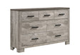 Elements International Millers Cove 7 Drawer Dresser in Gray image