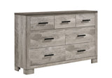 Elements International Millers Cove 7 Drawer Dresser in Gray image