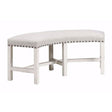 Elements International Condesa Round Bench in White image