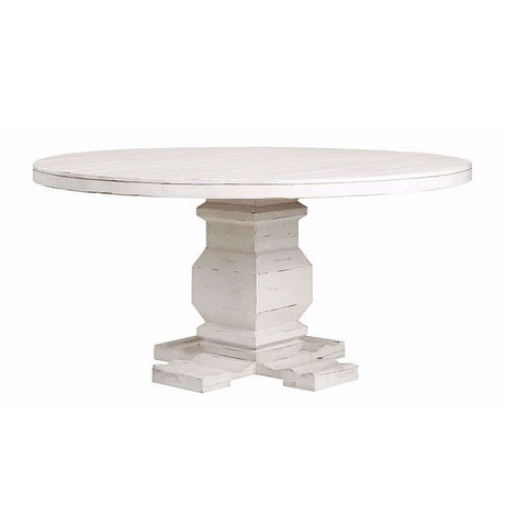 Elements International Condesa Round Dining Table in White image